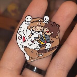 Anime Enamel Pin with Characters Manga Studio Ghibli Princess Mononoke
